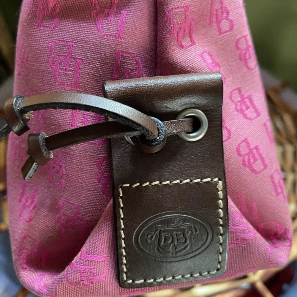 Dooney & Bourke Pink Tote with Brown Accents - Picture 4 of 8